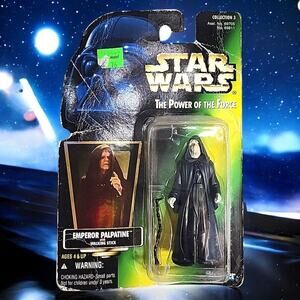 1996 Hasbro Star Wars Power of the Force Emperor Palpatine 3.75” Action Figure